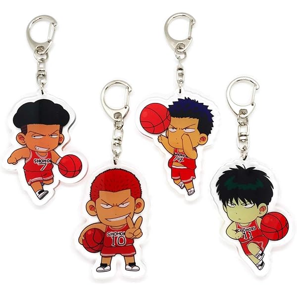 Amazon.com: EBTY DREAMS Inc. - Set of 4 Slam Dunk Acrylic Keychain